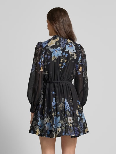 Forever New A-Linie Cocktailkleid aus Lyocell-Mix mit Leinen-Anteil Modell 'Vienna' Dunkelblau 5