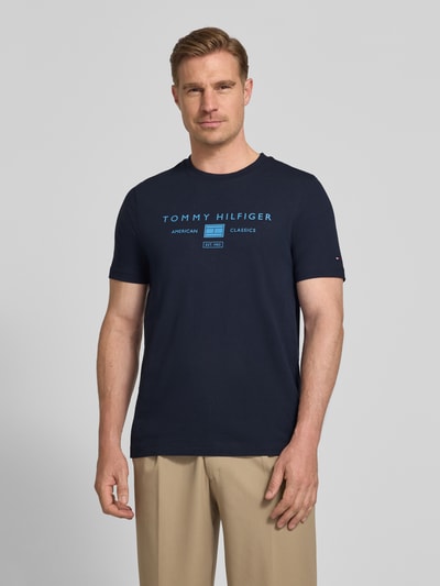Tommy Hilfiger Regular Fit T-Shirt aus reiner Baumwolle Marine 4