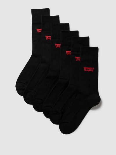 Levi's® Socken mit Label-Print im 6er-Pack Black 1