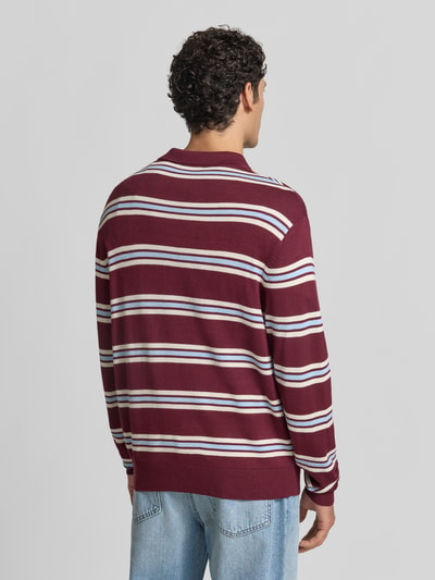 REVIEW Regular Fit poloshirt met borstzak Bordeaux - 5