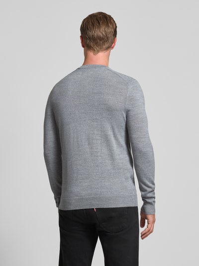 Christian Berg Men Gebreid jack met V-hals Lichtgrijs gemêleerd - 5