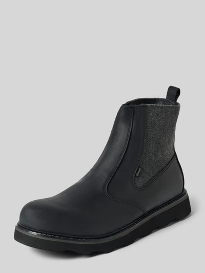 Blauer USA  Chelsea Boots aus Rindsnappa mit Profilsohle Black 1
