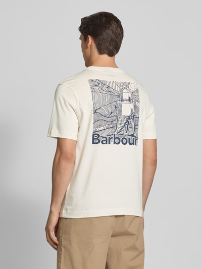 Barbour Regular Fit T-Shirt aus reiner Baumwolle Offwhite 5
