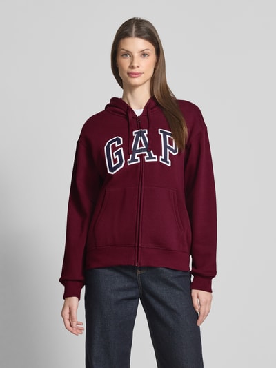 GAP Bluza rozpinana z kapturem Ciemnoczerwony melanż 4