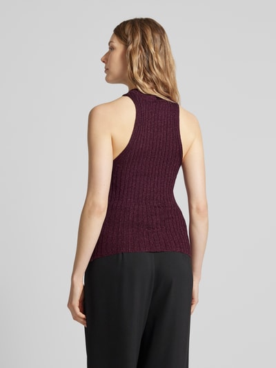 Mango Stricktop mit Strukturmuster Modell 'KLONGUI' Bordeaux 5