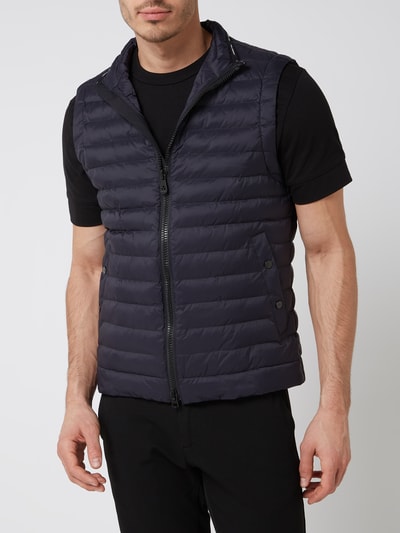 Peuterey Bodywarmer met opstaande kraag, model 'Moise' Marineblauw - 4