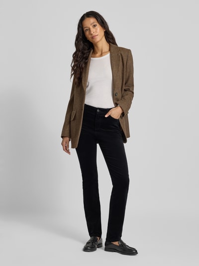 Christian Berg Woman Slim fit corduroy broek in 5-pocketmodel Zwart - 1