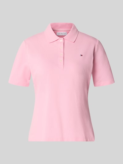Produktfoto, Regular Fit Poloshirts aus Baumwoll-Mix von Tommy Hilfiger in Optik: Unifarben, Logo-Stitching, Polokragen, Piqué Textur