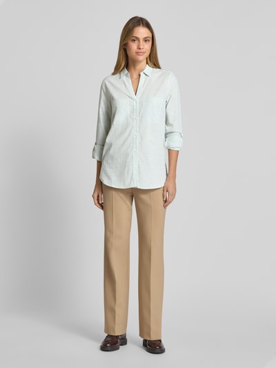 Christian Berg Woman Relaxed Fit Hemdbluse mit Brusttaschen Lind 1