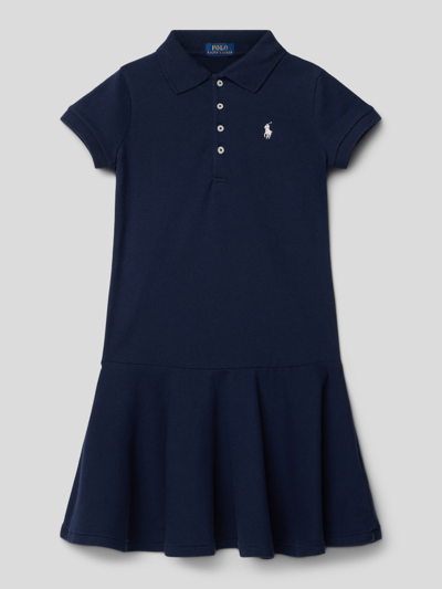 Polo Ralph Lauren Kids Sukienka polo z wyhaftowanym logo Granatowy 1