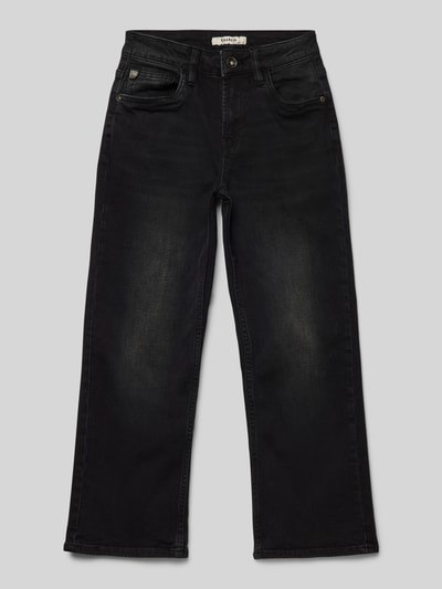 Garcia Loose Fit Jeans mit Label-Details Black 1