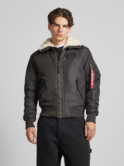 Alpha Industries Bomberjacke mit Stehkragen Dunkelgrau 4