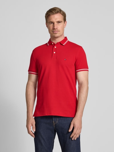 Tommy Hilfiger Regular Fit Poloshirt aus Baumwoll-Mix Rot 4