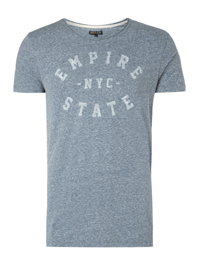 REVIEW T-Shirt in Melangeoptik Dunkelblau Melange 1