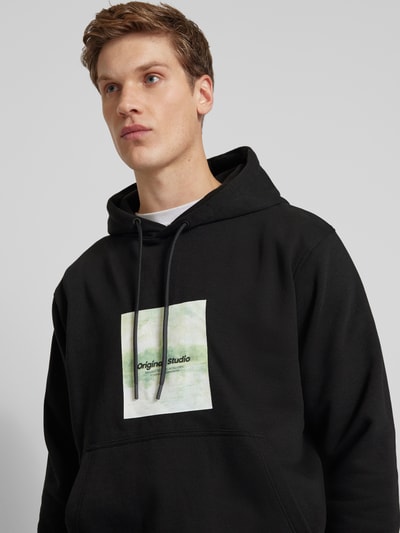 Jack & Jones Hoodie met motiefprint, model 'VESTERBRO NEWTON' Zwart - 3