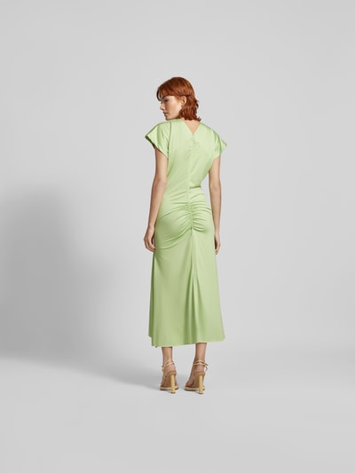 Victoria Beckham Maxikleid mit Raffungen Pastell Gelb Melange 5