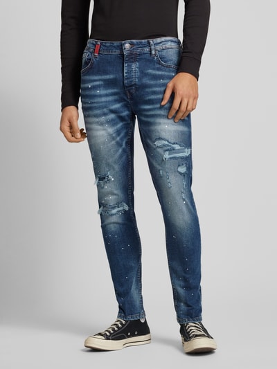 2Y Studios Slim Fit Jeans mit 5-Pocket-Design Modell 'VICTOR' Jeansblau 4