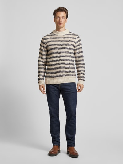 Casual Friday Gebreide pullover met turtleneck, model 'Karl' Offwhite - 1