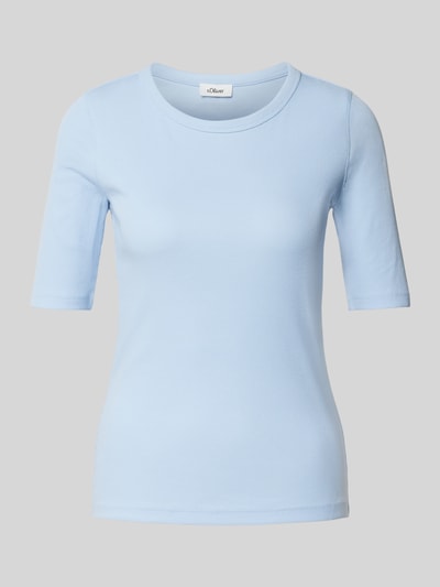 s.Oliver RED LABEL Slim Fit T-Shirt aus Baumwoll-Mix Bleu 2