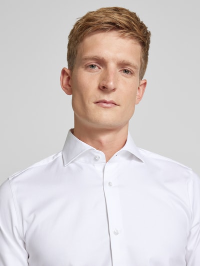 JOOP! Collection Slim fit zakelijk overhemd met haaikraag, model 'Pares' Wit - 3