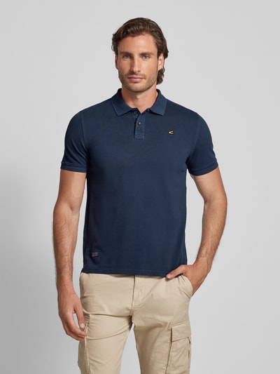 camel active Poloshirt met labelstitching Marineblauw - 4