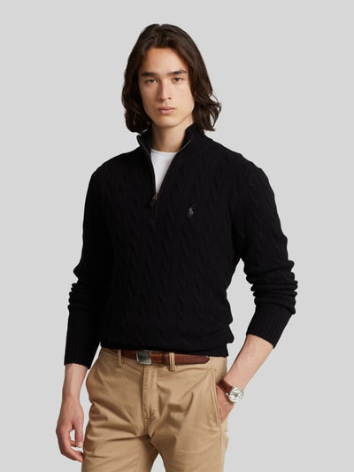 Polo Ralph Lauren Regular fit schipperstrui van mix van wol en kasjmier Zwart - 4