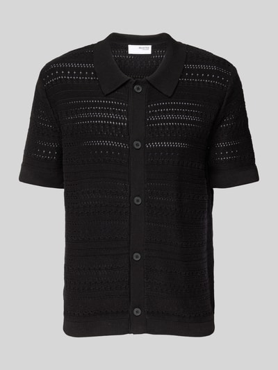 SELECTED HOMME Regular fit vrijetijdsoverhemd met polokraag, model 'PALO' Zwart - 2