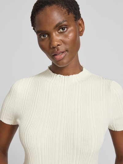 HUGO Slim Fit Pullover aus Viskose-Mix Modell 'SARPHAPILK' Offwhite 3