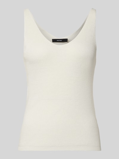 VERO MODA Regular Fit Strick-Top aus Viskose-Mix Modell 'NEWLEX' Weiss 2