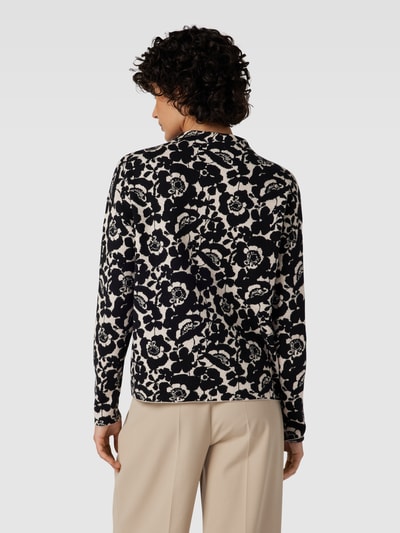 Christian Berg Woman Gebreide pullover met all-over motief Zwart - 5