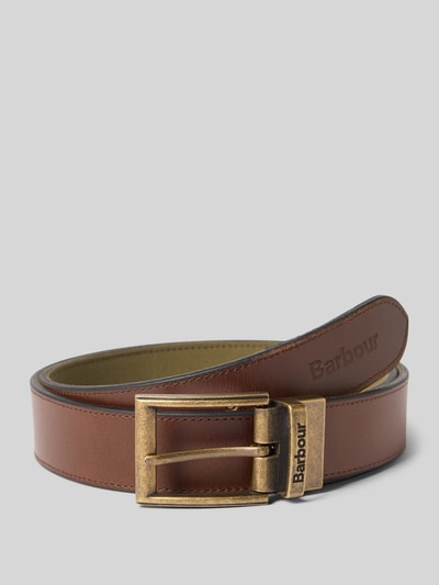 Barbour Pasek z naturalnej skóry bydlęcej Ciemnobrązowy 1