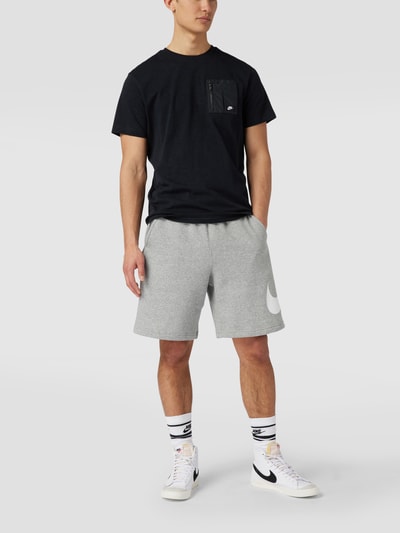 Nike Sweatshorts mit Logo-Print Hellgrau Melange 1