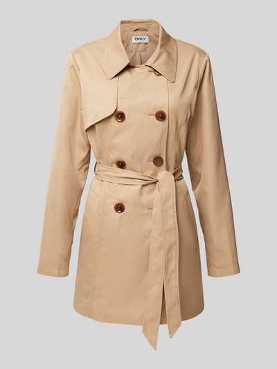 Only Regular Fit Trenchcoat mit Kentkragen Modell 'VALERIE' Beige 1