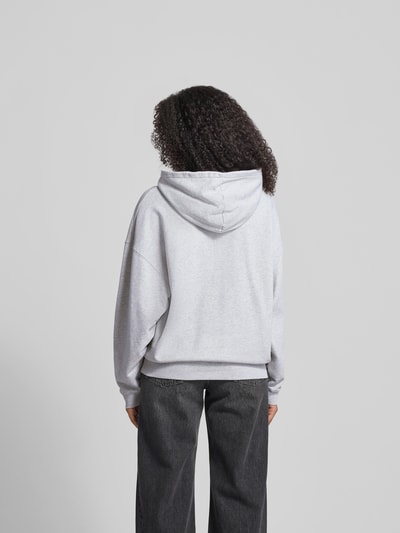 Anine Bing Oversized Hoodie mit Logo-Print Hellgrau Melange 5