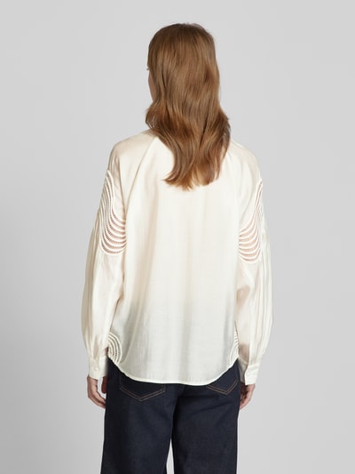 Copenhagen Muse Regular Fit Bluse mit Strukturmuster Modell 'MOLLY' Offwhite 5