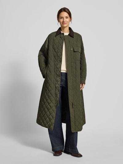 Weekend Max Mara Comfort fit gewatteerde lange jas met kamelenhaar, model 'COCCOLE' Kaki - 1