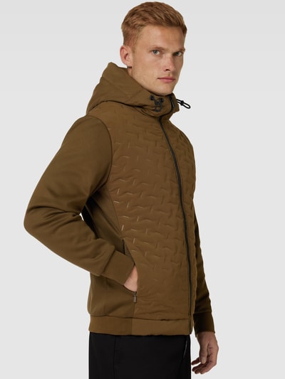 BOSS Sweatjacke mit Kapuze Modell 'Steele' Mittelbraun 3