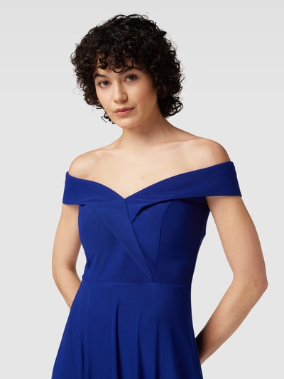 TROYDEN COLLECTION Off-Shoulder-Abendkleid mit gelegten Falten Royal 3