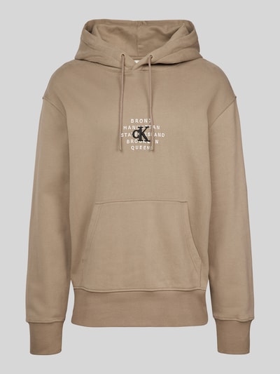 Calvin Klein Jeans Hoodie mit Label-Stitching Beige 2