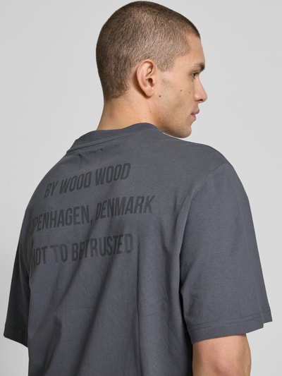 Wood Wood T-Shirt mit Rundhalsausschnitt Dunkelgrau 3