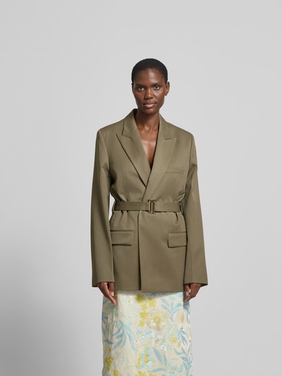 Victoria Beckham Longblazer aus Woll-Mix Mud 4