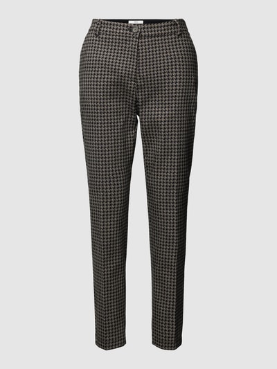 Brax Stoffen broek in kort design met all-over motief, model 'MARON' Zwart - 2