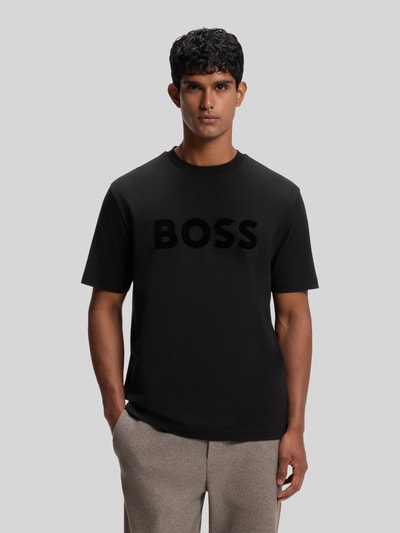 BOSS Green Regular Fit T-Shirt aus Baumwollmix Black 4