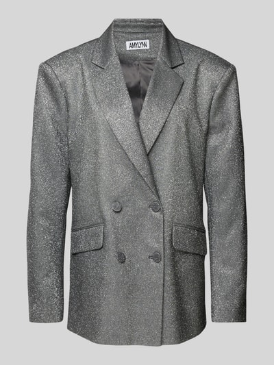 Amy Lynn Blazer mit Knopfverschluss Silber 2