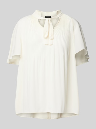 Lauren Ralph Lauren Bluse mit Plisseefalten Modell 'ADAR' Offwhite 2