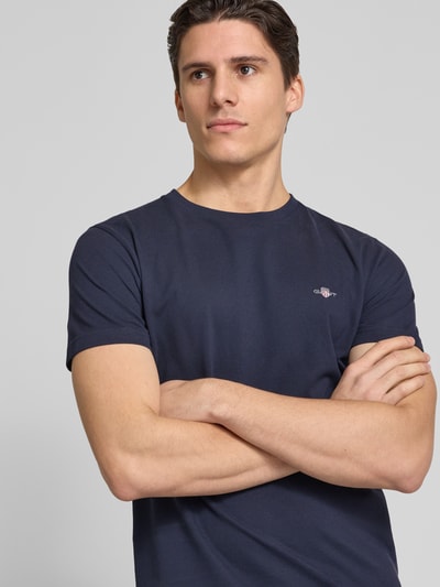 Gant Slim Fit T-Shirt mit Label-Stitching Marine 3