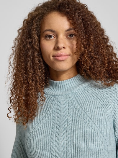 Only Regular fit gebreide pullover van viscosemix, model 'KATIA' Oceaanblauw gemêleerd - 3