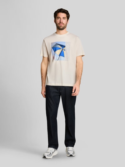 Tom Tailor męski t-shirt o kroju regular fit z czystej bawełny Złamany biały 1