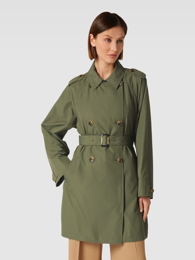 Geox Trenchcoat mit Schulterklappen Modell 'SOLEIL' Oliv 4