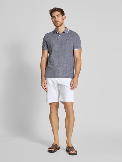 Tommy Hilfiger Regular Fit Poloshirt aus Baumwoll-Leinen-Mix Marine 1